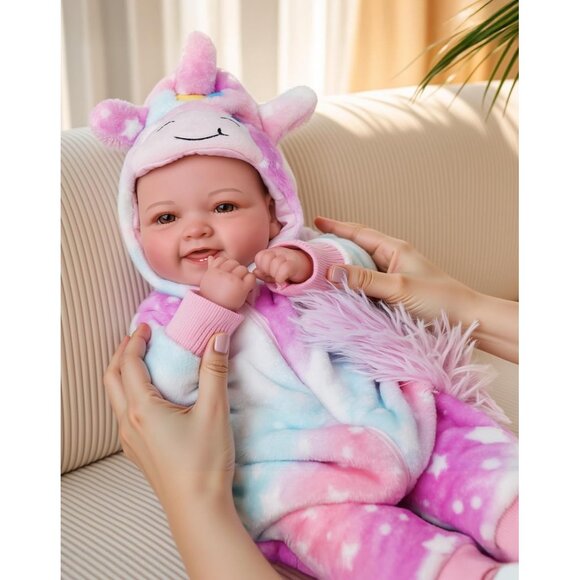 17 Inch Realistic Baby Doll Soft Body with Accessories for Girls Age 3 Up Gift - Picture 7 of 9